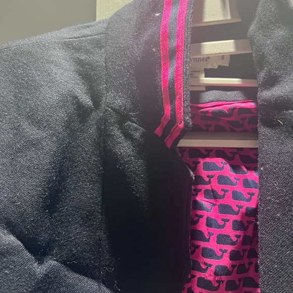 Vineyard Vines Navy Blue Blazer with Pink Trim - Picture 4 of 5